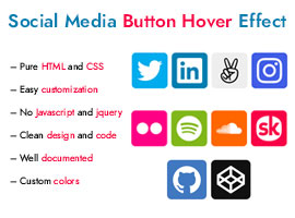 Fancy Hover Social Buttons